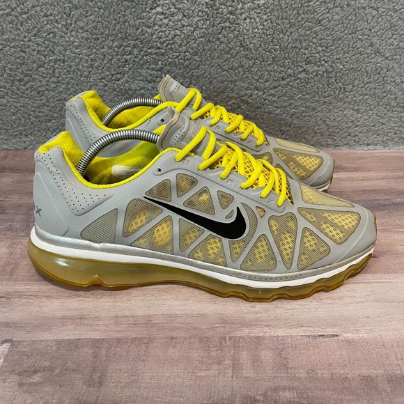 RARE Vintage Nike Air Max PLUS Men's Size 10 Yellow Grey White Orange SHIPS ASAP - Picture 1 of 8